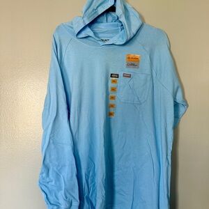 Ariat Work Rebar Cotton Strong Hooded Long-Sleeve T-Shirt, Women’s 2XL (Clear Sk